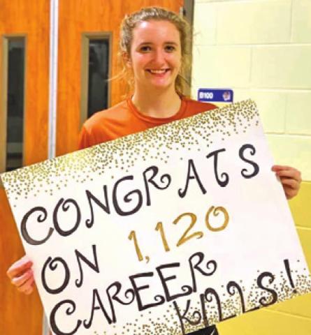 ELIZABETH SEE reached 1,120 during the Caldwell-Rockdale match last Tuesday and was at 1,152 after the Rogers match.