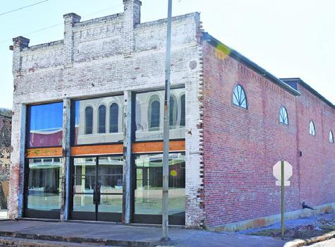 CONSTRUCTION CONTINUES ON this building owned by Pat Novosad at Hill and Buck streets in Caldwell. Crews have made steady progress in recent months at this historic location. Tribune photo by Roy Sanders