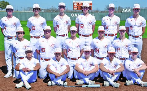 THE 2025 HORNET VARSITY baseball team is, from left, front, Zane Brown, Matthew Revilla, Cody Elkins, Kevin Martinez, Jake Hibbeler, middle, C. Burns, Kyler Roskey, Caden Schluens, Josh Wilson, Hays Beavers, back, Colby Maresh, Chase Faust, Shane Clements, Koy Macik, Ryan See and Coy Becka.