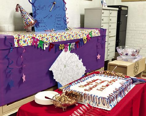 BURLESON COUNTY’S HERITAGE Week cake was displayed on the first floor of the Burleson County Courthouse in Caldwell.