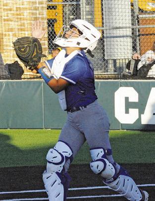 SNOOK CATCHER Marissa Batiste waits to catch a pop fly during the Lady Jays bi-district win over Centerville. -- Tribune photo by Denise Squier