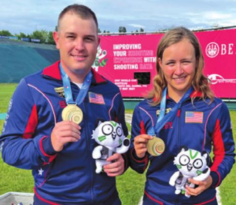 CALDWELL’S PHILLIP Jungman and Keller’s Austen Smith earned the bronze medal in Skeet Mixed Team at the 2021 World Cup in Lonato, Italy. The two will also compete this summer in the 2020 Tokyo Olympics in individual skeet shooting events.