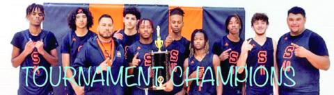 THE SOMERVILLE YEGUAS hold their championship trophy from the Koppers Tournament.