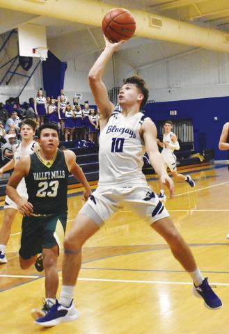 LANCE LARA takes a shot against Valley Mills. -- Tribune photo by Roy Sanders