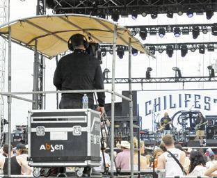 THE TECH CREW for the 2024 Chilifest included sound engineers and camera operators for audio and jumbotron broadcasting. -- Tribune photo by Denise Squier