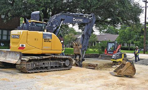 WORK CONTINUES ON this sewer project on Monday, June 30, on Hill Street. Elliott Construction of Bryan is working on the City of Caldwell project made possible through a GLO Hurricane Harvey Mitigation Grant. Tribune photo by Roy Sanders