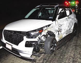 THIS CAR DRIVEN by Melinda Nicole Smith was damaged on Wednesday night, Oct. 23, in an accident on State Highway 36 South.