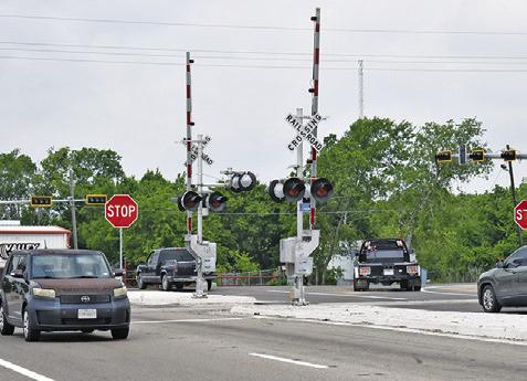 THE F.M. 60 AND State Highway 36 South intersection is pictured after the F.M. 60 widening project was finally completed. Tribune photo by Roy Sanders