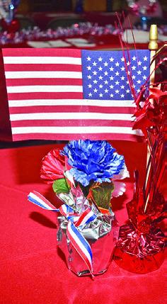 THIS FLAG decoration was part of the Chriesman Community Center’s 250th birthday celebration for America.