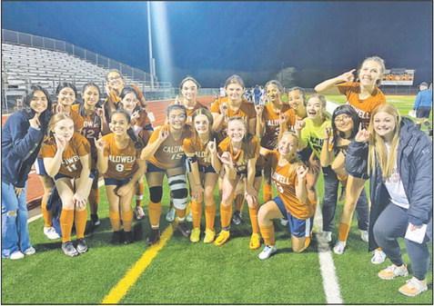 THE LADY HORNET SOCCER TEAM won their final home game last Friday night against Manor New Tech. The team also honored senior players during the game. The Lady Hornets will finish out their season on the road in Taylor this Friday, March 10.