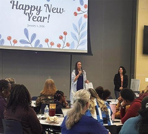 EDUCATORS ACROSS THE county had teacher inservice day(s) to start this week. Pictured is Monday’s inservice at Snook ISD.