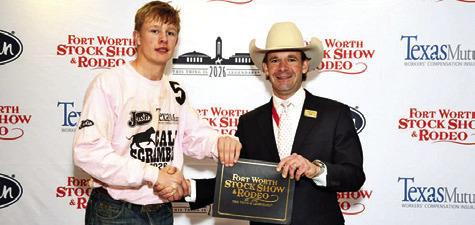 AUBREY LOCKHART OF SOMERVILLE was awarded a $500 Calf Scramble purchase certificate at the 2026 Fort Worth Stock Show &amp; Rodeo. Photo courtesy of FWSSR Communications