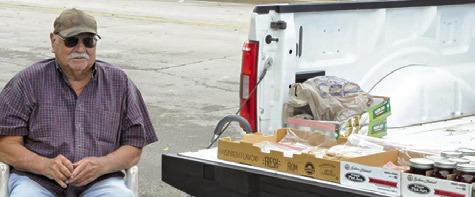 AREA FARMERS HAD vegetables and canned goods for sale at the Burleson County Farmers Market Saturday morning. Tribune photo by Denise Squier