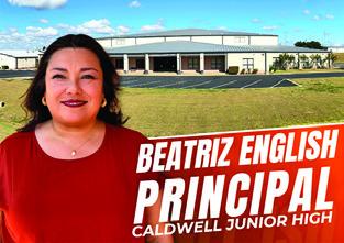 BEATRIZ ENGLISH was recently named the new principal of Caldwell Junior High. Photo courtesy of Caldwell ISD