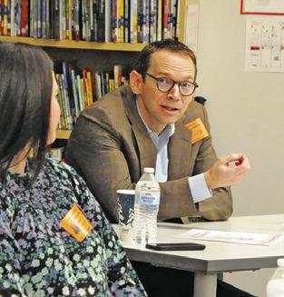 TEXAS COMMISSIONER of Education Mike Morath visited Somerville last Thursday to learn more about the district’s strategic plan. Tribune photo by Denise Squier