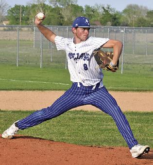 SNOOK PITCHER WYATT Lopez earns the Bluejays’ first win of the season against rival Somerville last Tuesday in Snook. Tribune photo by Roy Sanders