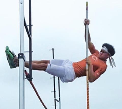 CALDWELL’S ADOLFO Gaucin placed third in boys’ pole vault at the area track meet and qualified for the regional meet this week.