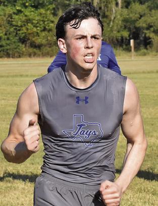 SNOOK’S ETHAN Janac won the boys varsity race at the District 26-2A Cross Country Meet last week in Caldwell. Tribune photo by Roy Sanders