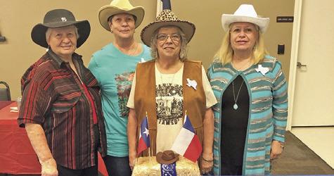 THE LYONS EDUCATION Extension Association recently attended the Spring Conference in Conroe. Pictured are Sharon Stevenson, Brenda Kolojaco, Terri Simmons and Tammy Qualls Tucker. Photo courtesy of the Lyons EEA