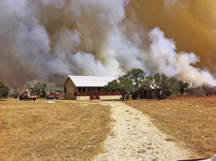 TEXAS A&amp;M FOREST Service and local fire departments respond to a wildfire in Central Texas. Photo courtesy of Texas A&amp;M Forest Service