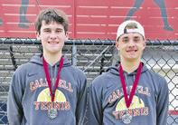 Last week at the Groesbeck Tournament, the duo won the boys’ doubles title in grand fashion, beating opponents 8-2 (first match), 8-4 (quarterfinal), 8-2 (semifinal) and 8-1 (championship).