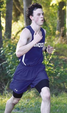 SNOOK’S ETHAN Janac placed fifth at last Saturday’s Caldwell Cross Country Invitational at Davidson Creek. Tribune photo by Roy Sanders
