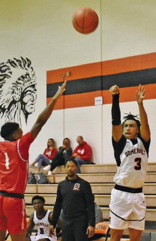 DAWUD MAJIED SHOOTS for Somerville against Bellville in the Yeguas’ victory.