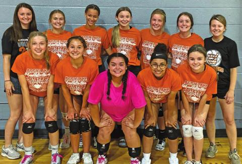 THE CALDWELL JUNIOR VARSITY summer league volleyball team