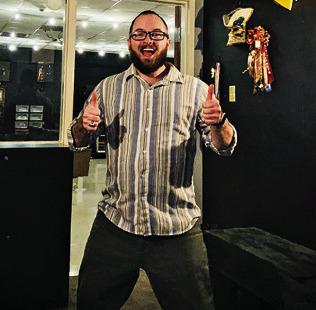 CALDWELL HIGH SCHOOL THEATRE teacher and playwright Chase Owen in his classroom. Photo courtesy of Chase Owen