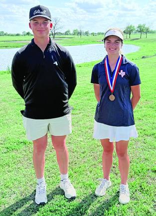 COOPER SCHLUENS AND Jordyn Hafernick from Caldwell have advanced to the regional golf tournament in Huntsville.