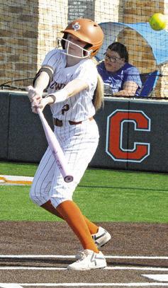 “FOUL BALL” during the Caldwell-Ingleside game on Thursday. Tribune photo by Denise Squier
