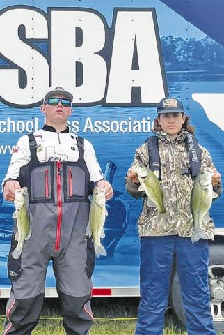 CALDWELL FRESHMEN. Camden Goodin and Luke Freeman, respresented the Caldwell FFA Bass Club at the Texas High School Bass Association’s (THSBA) State Fishing Tournament at Lake Sam Rayburn last week.