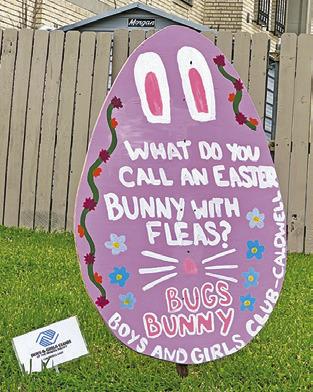 THIS DECORATED Easter Egg was the Boys and Girls Club-Caldwell Unit’s entry into the Burleson County Chamber of Commerce’s “Spring Egg Decorating Contest.”