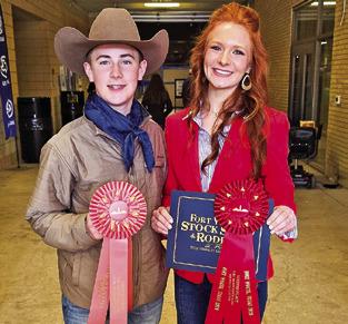 CAYLE CANON OF CALDWELL earned second place in the senior division of the Equine I.Q. contest and third in equine public speaking. Keslee Canon placed fourth in the intermediate division of Equine I.Q. Photo courtesy of Maleigh Canon