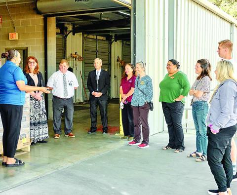 OPERATIONS MANAGER AT BVFB, EBONY KNIGHT, addresses local and area leadership from The Church of Jesus Christ of Latter-day Saints. Photo courtesy of Annie Hatula