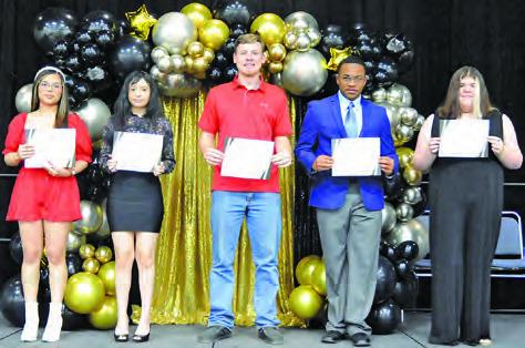 Schenk, Kailynn Boyd, Tilly Hicks, Holdyn Novosad and Kieffer Ellis. Not pictured is Harrison Novak. -- Tribune photo by Denise Squier RECIPIENTS OF THE HEJL ENDOWED Scholarship were announced during last Friday morning’s Bright Stars Breakfast, hosted by the Caldwell Education &amp; Leadership Foundation (CELF) at the