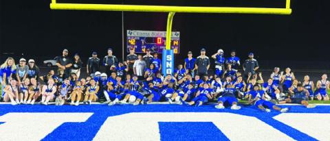 AFTER FORFEITING A PORTION of the varsity season last year and moving to JV only, the Snook Bluejays won their first game of this season 42-14 over the Hull-Daisetta Bobcats.