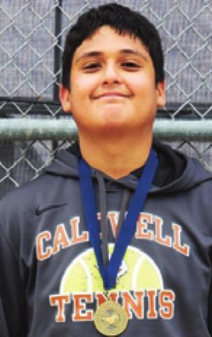 ALEJANDRO Zapata won the boys singles title at the Mustang JV Invitational Tennis Tournament last week.
