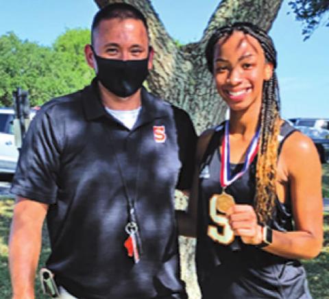 RA’MAYA CARTER finished 10th at the Schulenburg Cross Country Meet on Aug. 17.