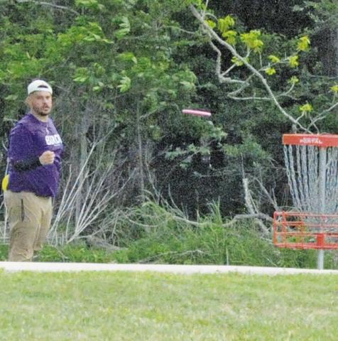 DISC GOLFERS WERE in full force at the disc golf course at John E. Hejl Park at Davidson Creek in Caldwell on Saturday. Tribune photo by Denise Squier