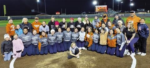 THE CURRENT LADY HORNET softball team and former Lady Hornets faced each other in the annual Lady Hornet Alumni Softball Game on Friday night. The game was originally scheduled for Saturday morning, however, due to forecasted freezing temperatures on Saturday, the game was moved to Friday night -- still cold however -- proving that it is never too cold for Lady Hornet softball!