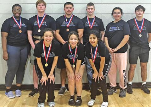 SNOOK POWERLIFTERS DID well at the Viking Invitational Meet at Bryan High School last Saturday, Jan. 22.