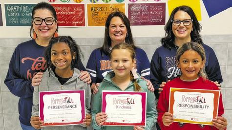 CALDWELL INTERMEDIATE SCHOOL students were recently recognized for their “Kindness,” “Perseverance” and “Responsibility” shown on campus.