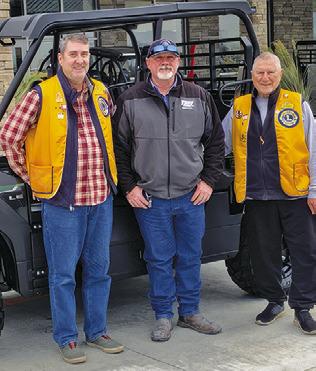 DONNIE CALHOUN (center)won the Grand Prize in the Caldwell Men’s Lions Club raffle. Also, pictured are Tony and Sal Zaccagnino.