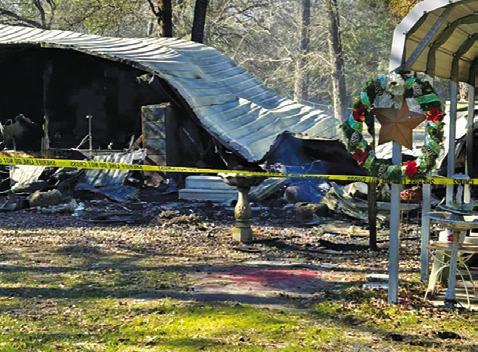 THIS HOME WAS destroyed by fire early Sunday near Chriesman.