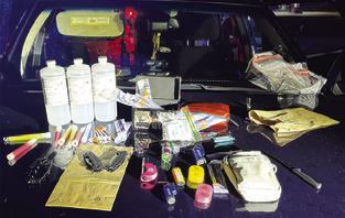 THESE ITEMS WERE confiscated in a Sunday night drug arrest in Somerville.