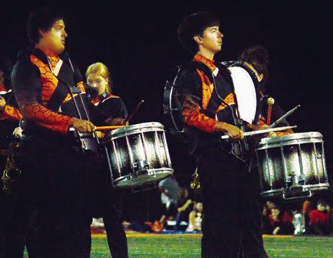 THE CALDWELL HIGH School Band performs at halftime of the Caldwell-Smithville football game last Friday in Smithville.