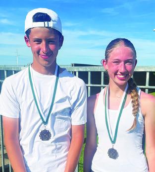 CALDWELL’S TY Breithschopf and Tilly Hicks placed third in the mixed doubles C draw at the Rudder Ranger Roundup.