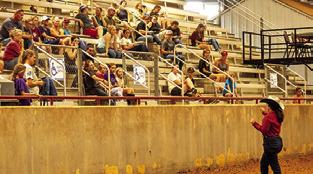STATE 4-H HORSE SHOW PARTICIPANTS attend Caldwell resident Sabine Lazo’s showmanship clinic on Saturday, July 19. Photo courtesy of Faith Olivia Studios Photography and Design