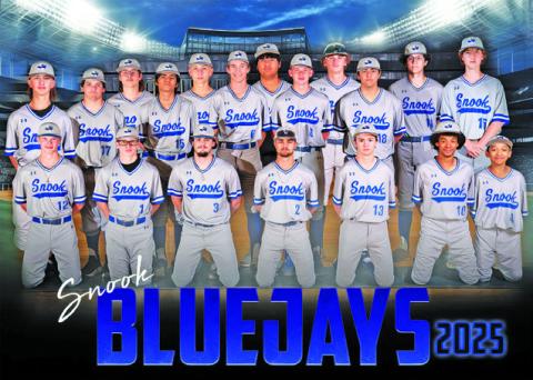THE 2025 BLUEJAY BASEBALL TEAM IS, from left, front, Michael Eaton, Aaron Rodriguez, Jordan Price, Tristan Yen, Gabriel LaCaze, Maxamillion Carter, Josue Arias, back, Bonham Bosley, Brandon Horn, Mason Hahn, Christopher Gomez, Barrett Dudensing, Brett Withem, Ramiro Martinez, Wyatt Lopez, Brayden Macik, Ashton Benn, Alberto Norwood and Barrett Warren.